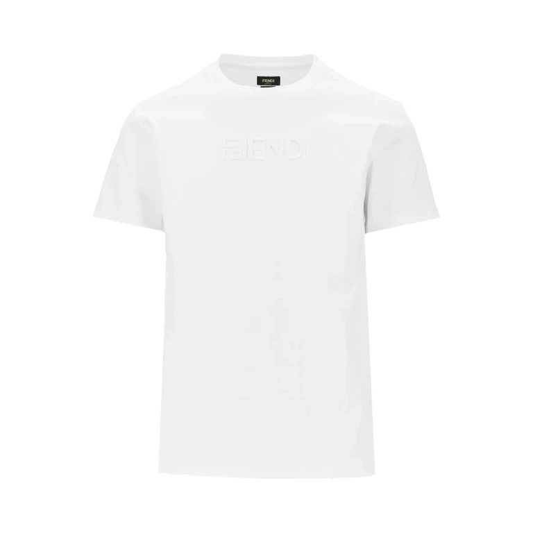 FENDI Logo embroidery Slim Fit T-shirt Man S