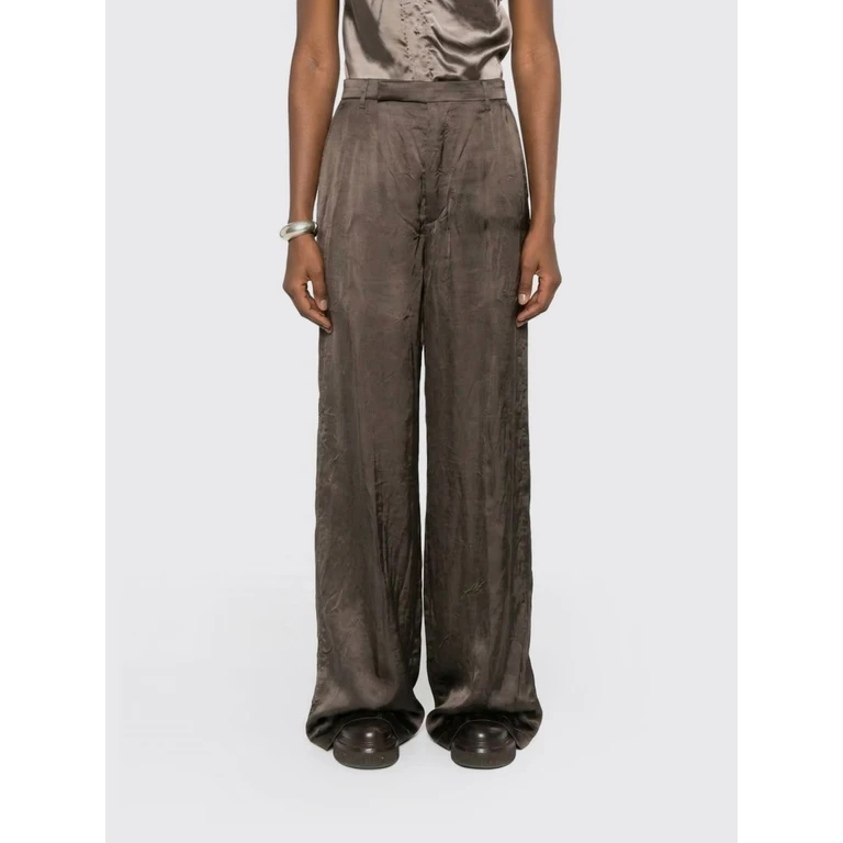 RICK OWENS Pants Woman color Brown (RP01F6363N78)