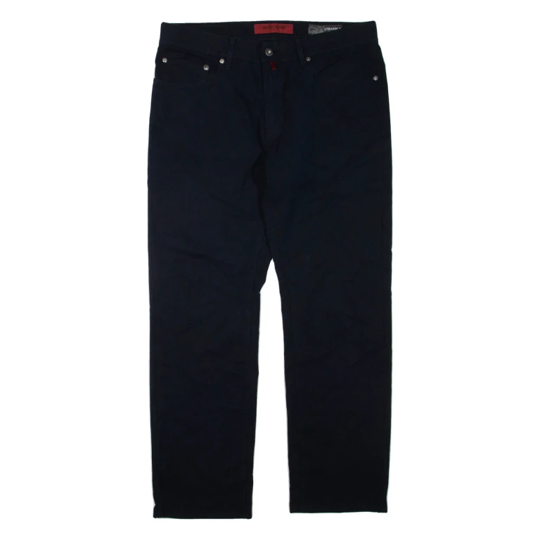 PIERRE CARDIN Mens Trousers Blue Regular Straight W35 L30