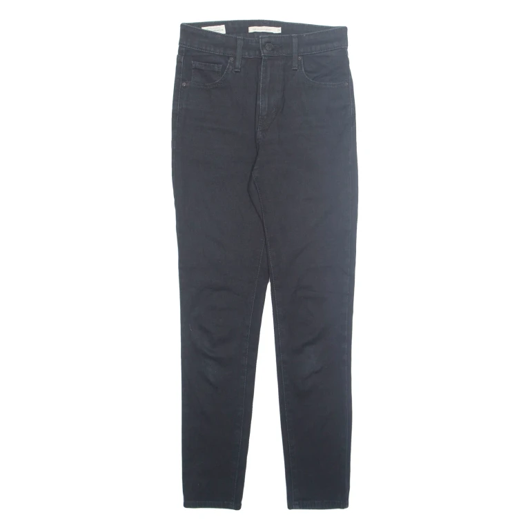 LEVI'S Big E 721 Womens Jeans Black Regular Skinny W26 L28