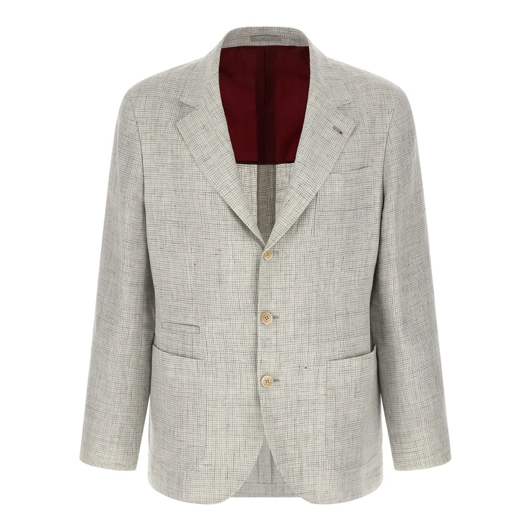 Brunello Cucinelli Beige Linen Blazer Clothing - Men