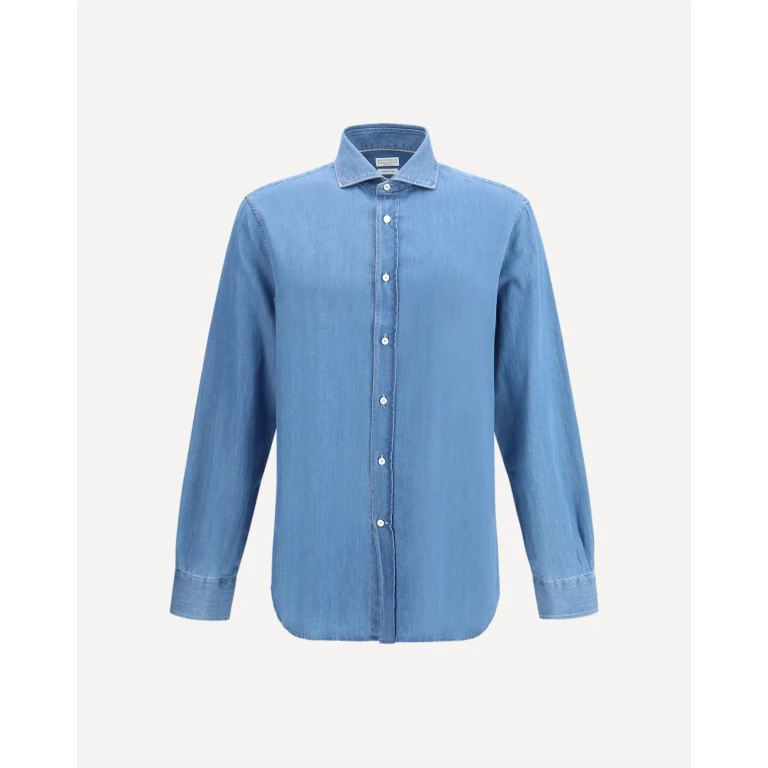 BRUNELLO CUCINELLI Cotton denim Shirt Male XXL