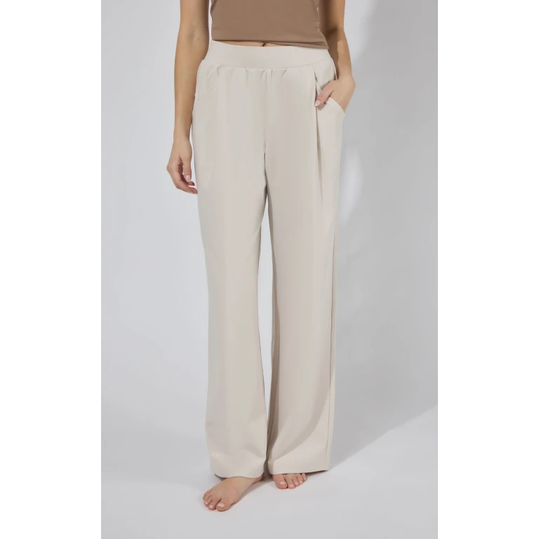 Lux Park Ave Wide Leg Pleated Pant W/ Side Pockets