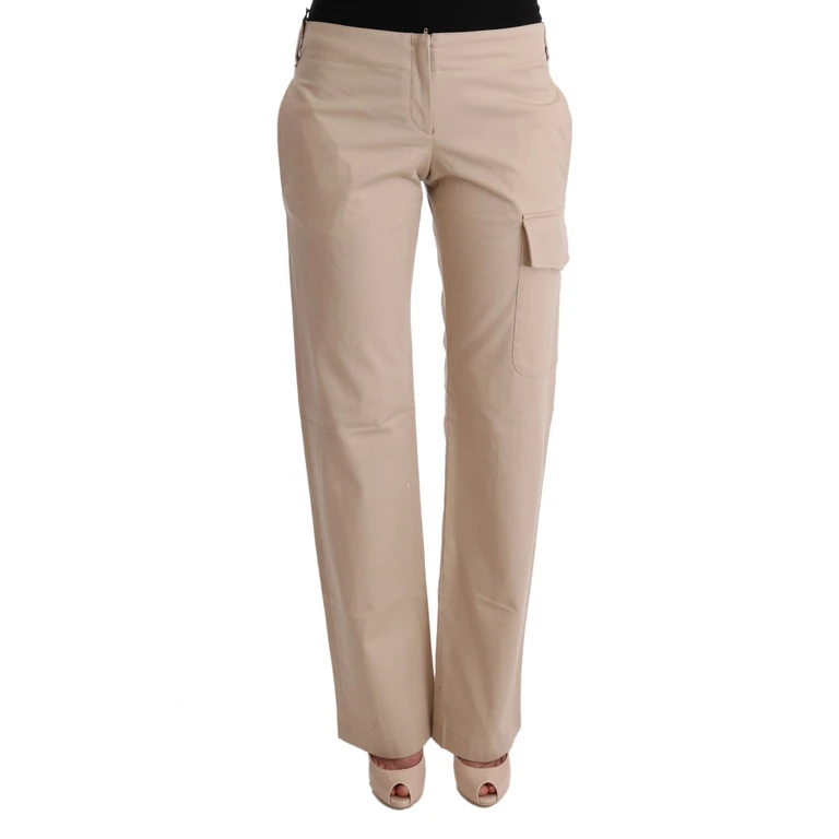 Ermanno Scervino Beige Cotton Wool Regular Fit Pants - Women