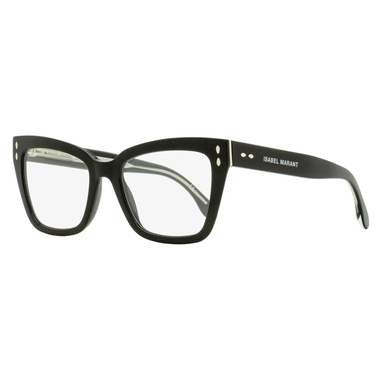 Cat-Eye Blue Block Eyeglasses IM0090/BB 807 Black 52mm