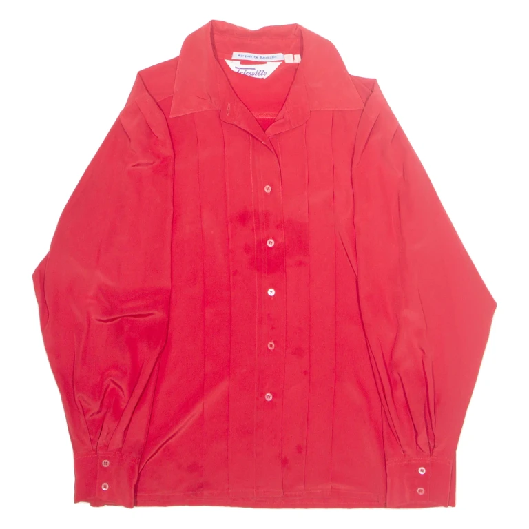 Womens Blouse Red Long Sleeve UK 14