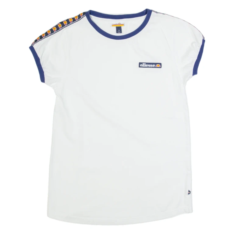 ELLESSE Womens T-Shirt White UK 8