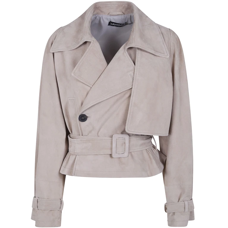 DRHOPE Suede Mini Trench