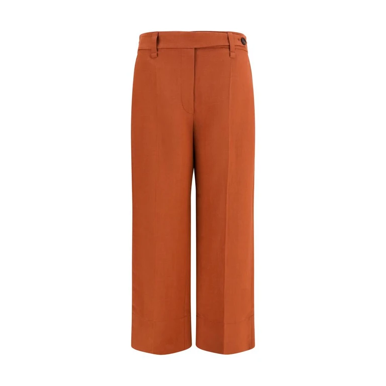Brunello Cucinelli Brown Viscose Casual Pants - Women
