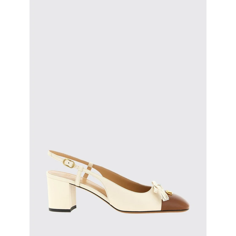 Valet Du Roi Bicolour Leather Slingback Court Shoes with VLogo (W2S0MH9DDTAHA)