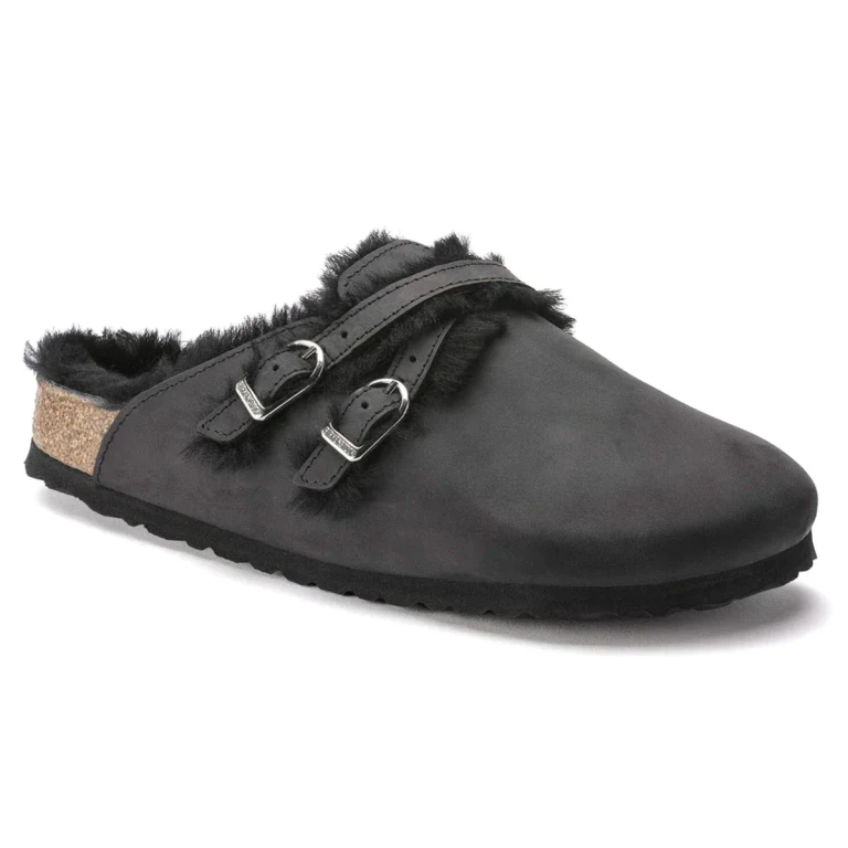 Women's Blair Shearling Oiled Leather/Shearling Sandals
