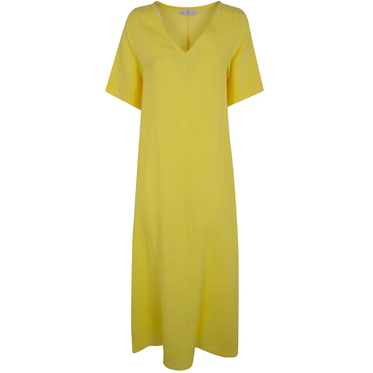 WHY CI Abito Lungo V Neck "V Neck Long Dress"