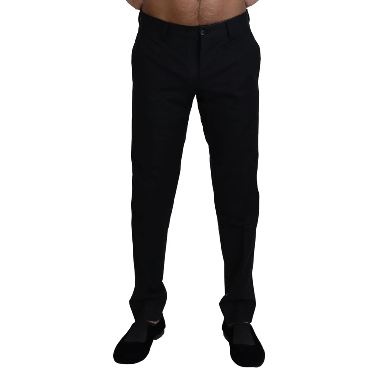 Dolce & Gabbana Black Chino Formal Cotton Pants - Men