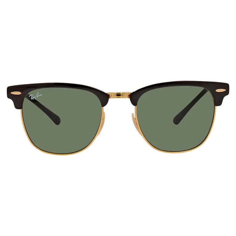 Ray Ban Clubmaster Metal Green Square Unisex Sunglasses RB3716 187 51