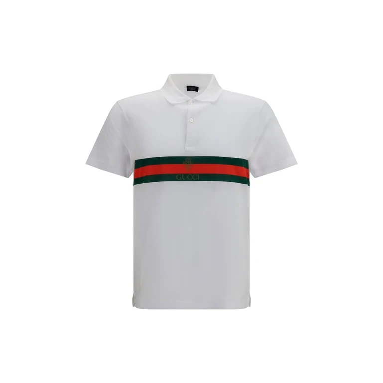 Gucci White Cotton Polo Shirt - Men