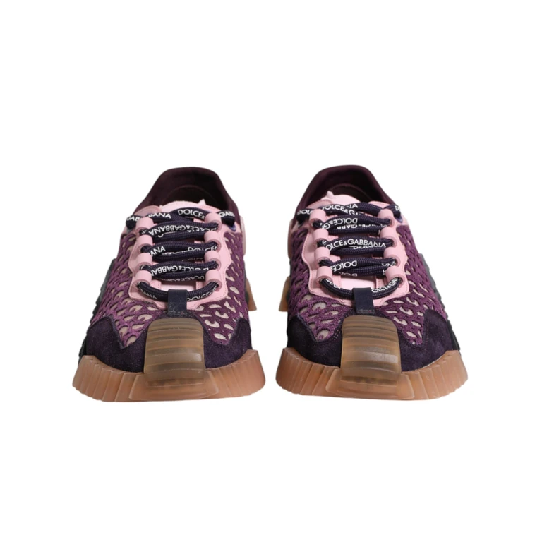 Dolce & Gabbana Multicolor Logo Low Top Ns1 Sneakers Shoes 02+gl+ny+pa+pu+pvc+40lf - Women