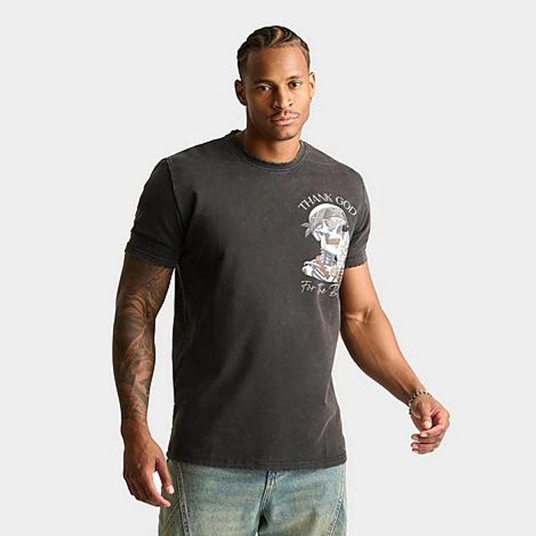 Men's For The Block T-Shirt in Black Size: Small