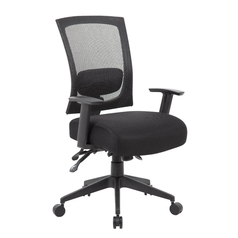Black Three-Paddle Office Chair