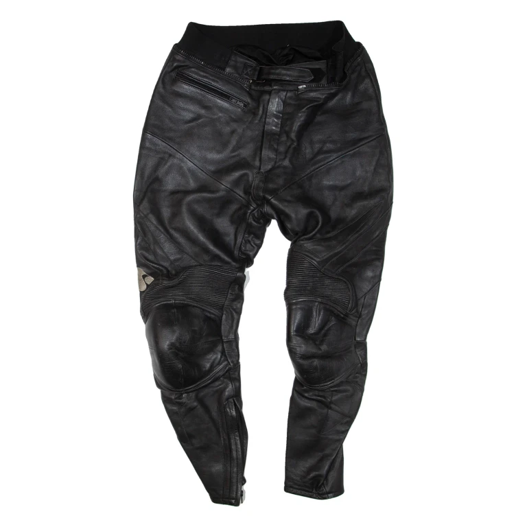 IXS Biker Mens Leather Trousers Black Regular Skinny W30 L27