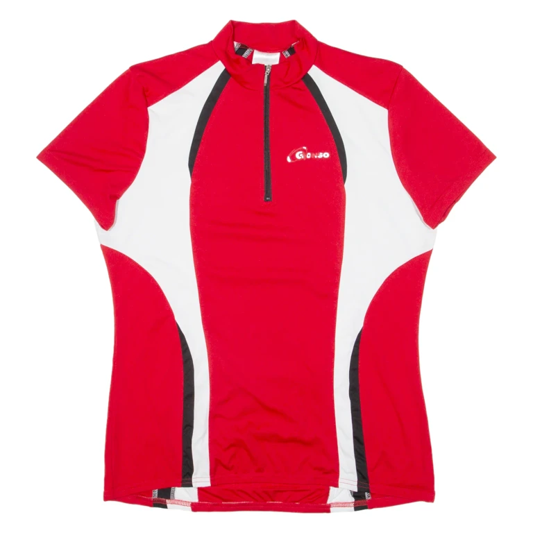 GONSO Cycling Womens Jersey Red 1/2 Zip UK 18