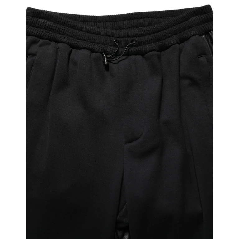 Black Mid Waist Cargo Jogger Sweatpants Pants Polyurethane Polyester - Men