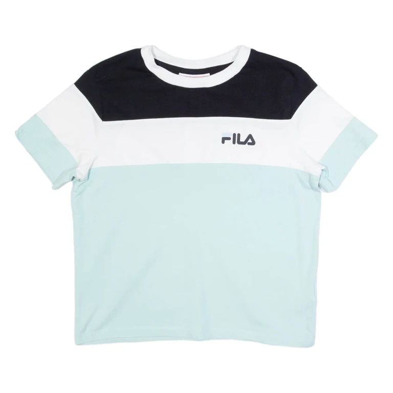 FILA Oversized Womens T-Shirt Blue XS