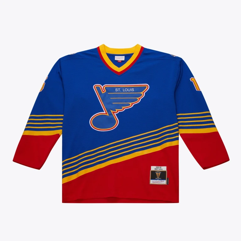 Men's NHL Dark Jersey Blues 1995 Brett Hull