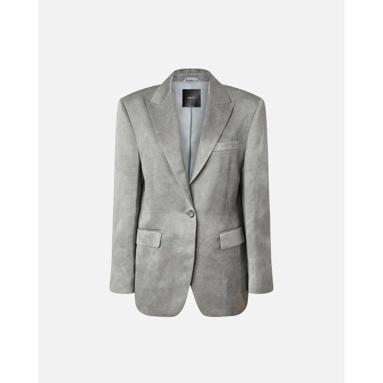 Pinko - Blazer droit en satin flammé - 38
