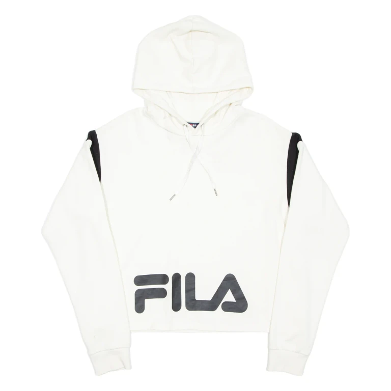 FILA Cropped Womens Beige Hoodie L