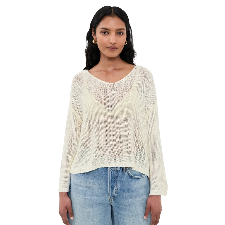 L'AGENCE Ethan Knit Pullover Vanilla XS
