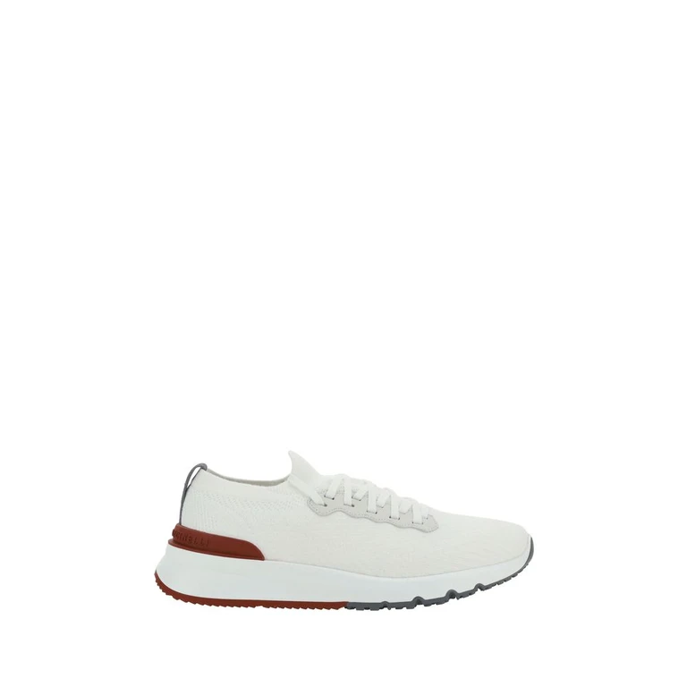 Brunello Cucinelli White Cotton Low Top Sneakers - Men