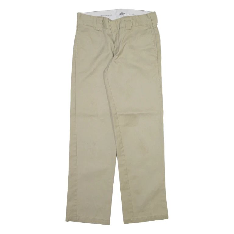 DICKIES Mens Trousers Beige Slim Straight W30 L30