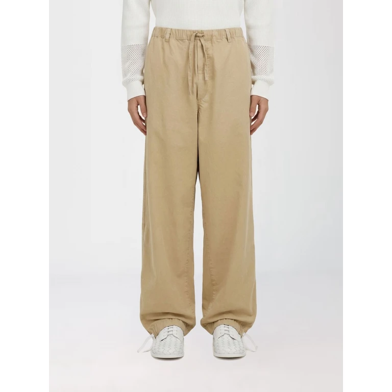 Wide-Leg Trousers in Cotton and Silk (793195001)