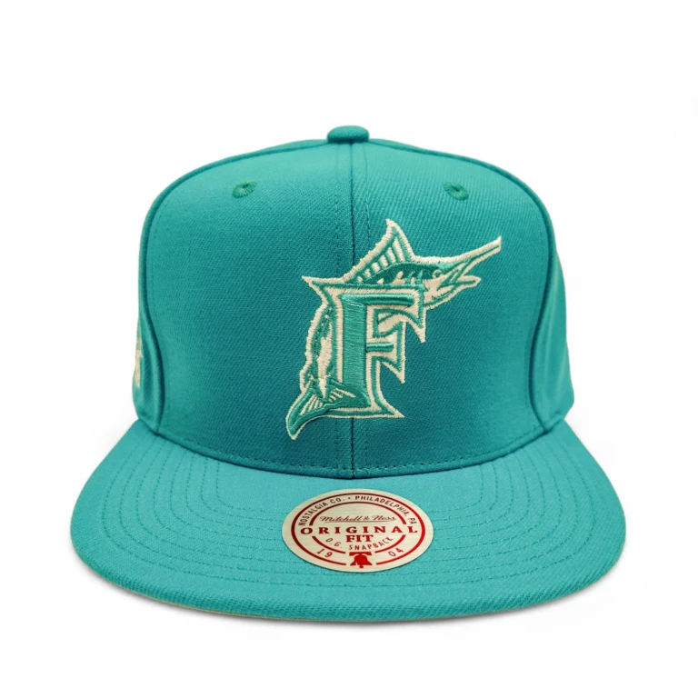Men's MLB Back To Basics Snapback Coop Marlins Snapback Caps