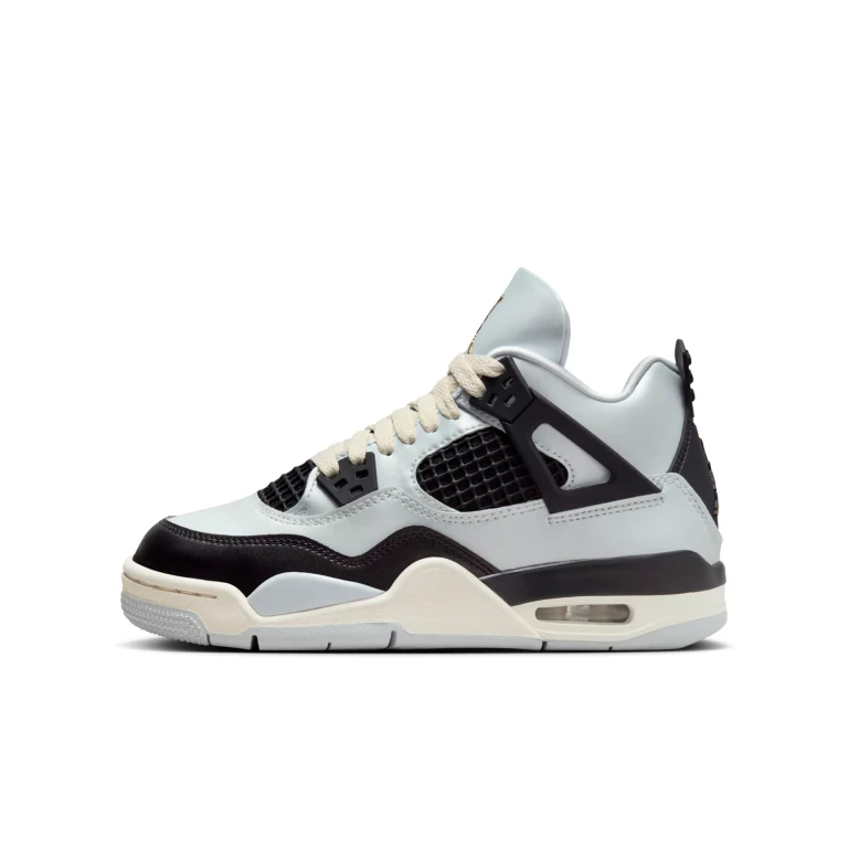 Grade School Retro 4 'Platinum Gold' Sneakers