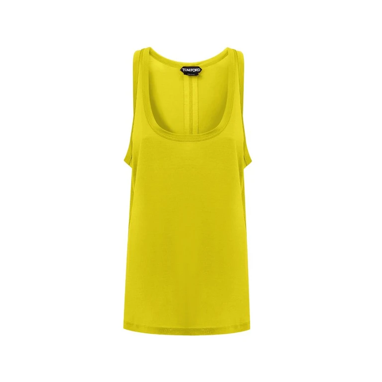 Yellow Silk Tank Top - Women