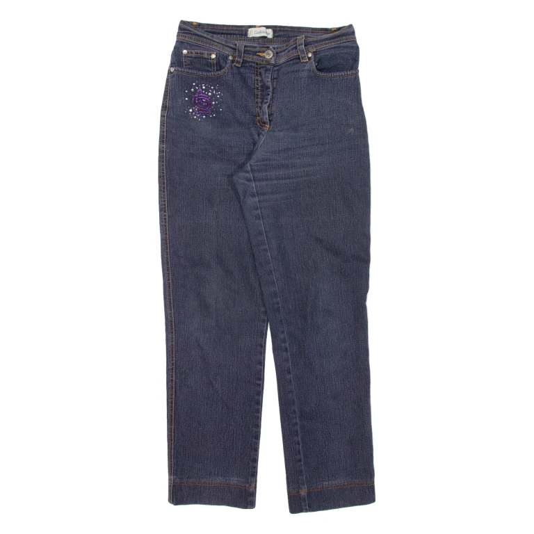 GIALLO LIMONE Womens Jeans Blue Slim Straight W27 L27