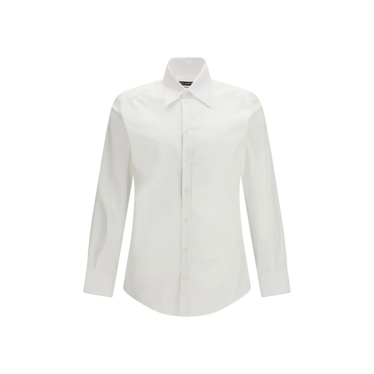 Dolce & Gabbana White Alpaca Vicugna Pacos Dress Shirt - Men