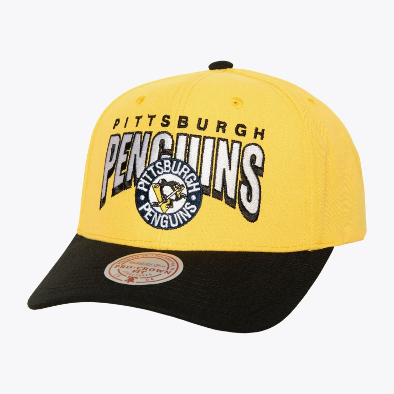 Men's NHL Boom Text Pro Snapback Vntg Penguins Snapback Caps