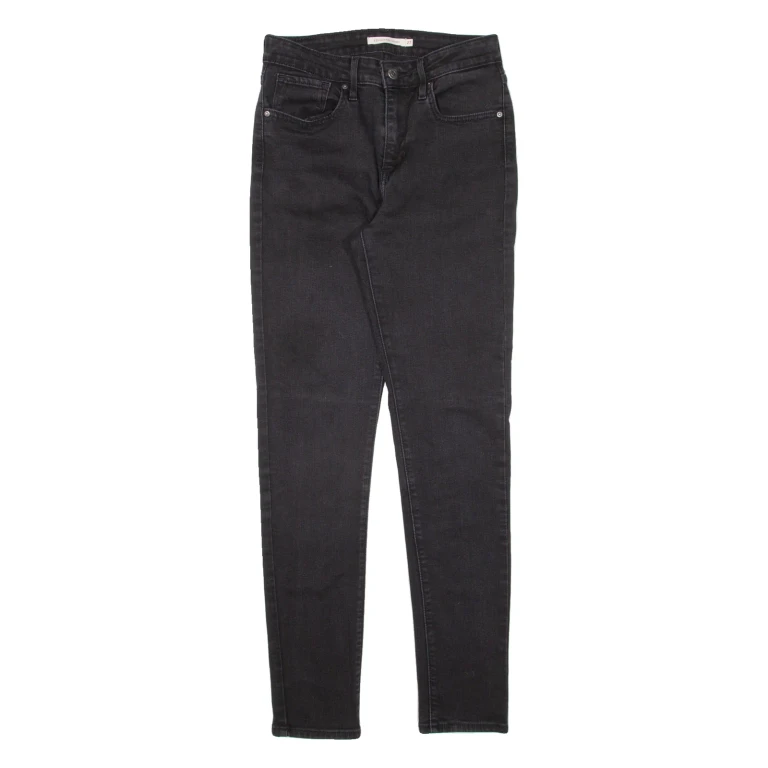 LEVI'S 721 High Rise Womens Jeans Black Slim Skinny W27 L30