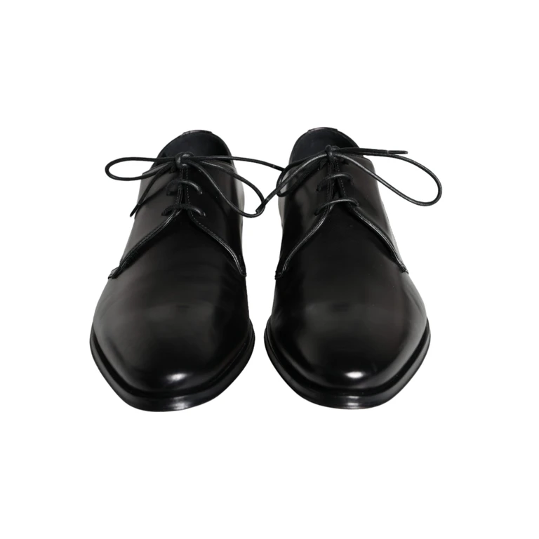 Dolce & Gabbana Black Calfskin Leather Derby Men Dress Shoes - Men