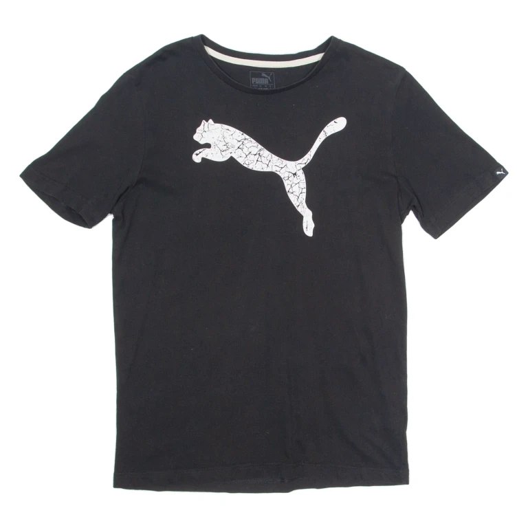 PUMA Mens T-Shirt Black Crew Neck S (EE1-281024-4907)