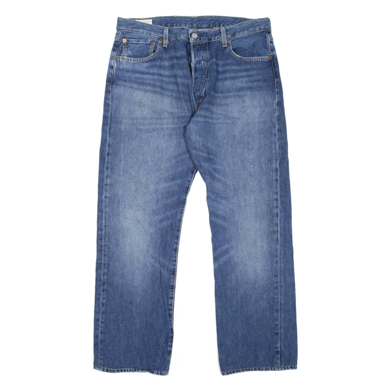 LEVI'S 501 BIG E Jeans Mens Blue Regular Straight Stone Wash W33 L29