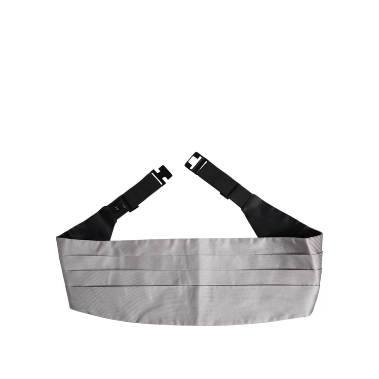 Dolce & Gabbana Gray Men Silk Belt Wide Waist Cummerbund - Men
