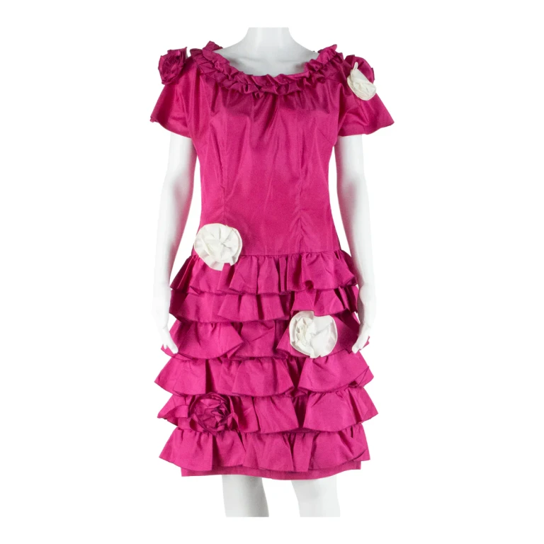 JEWELS Womens Pencil Dress Pink Short Sleeve Knee Length L