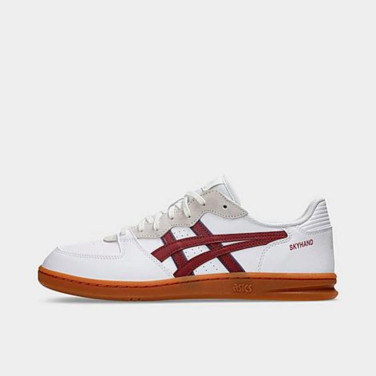 Women's ASICS Skyhand OG Casual Shoes in White/Brisket Red Size: 3.5