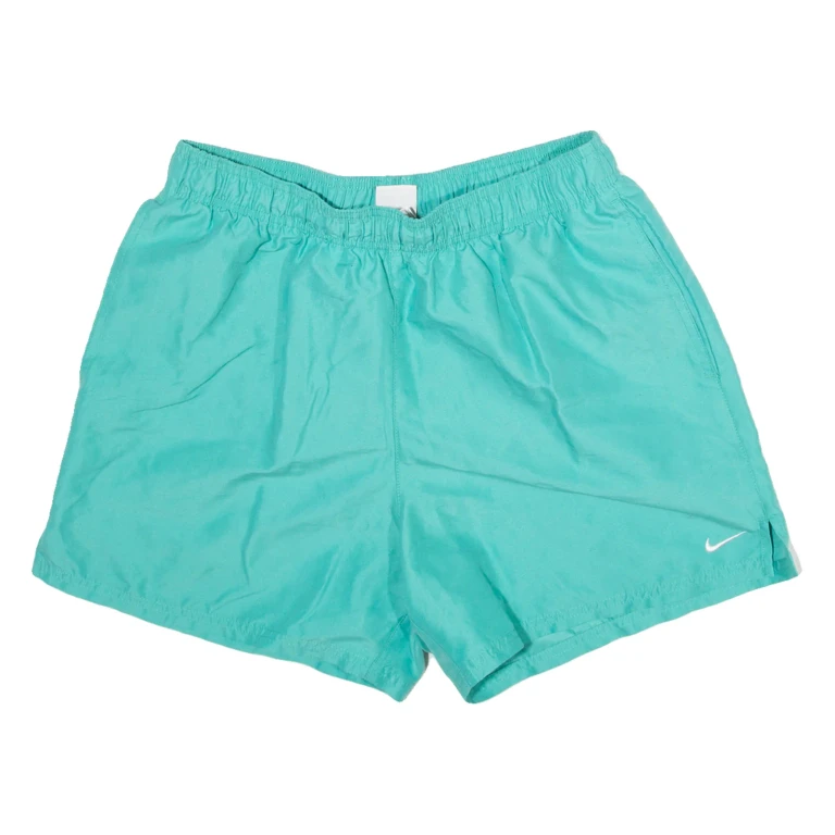 NIKE Mesh Lined Mens Swimming Shorts Green L W30