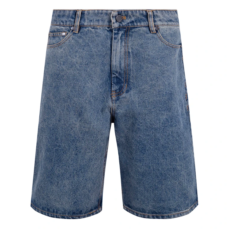 DAILY PAPER Compact Shield Embroidery Denim Shorts