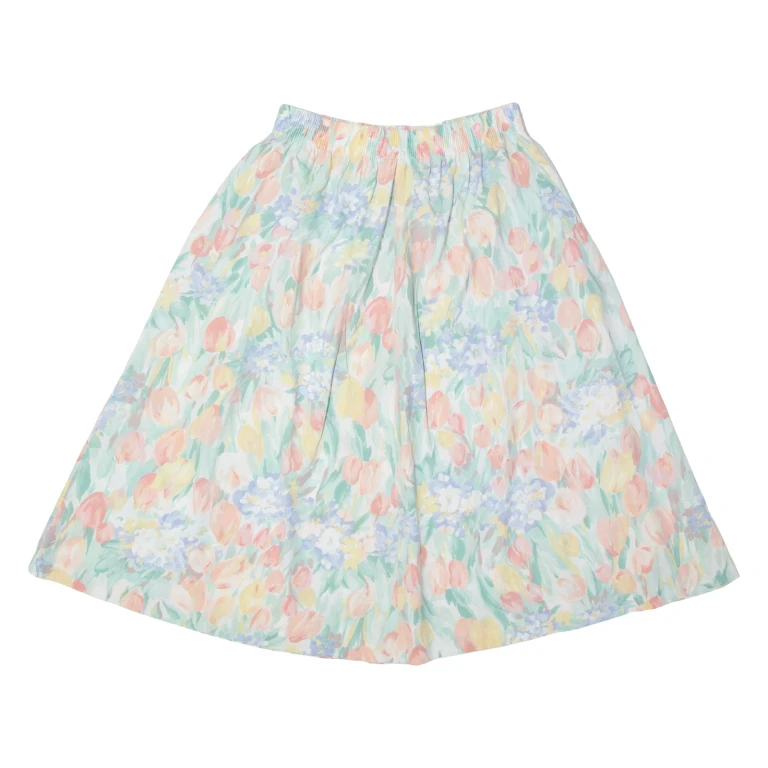 ALFRED DUNNER Womens A-Line Skirt Green Knee Length Floral M