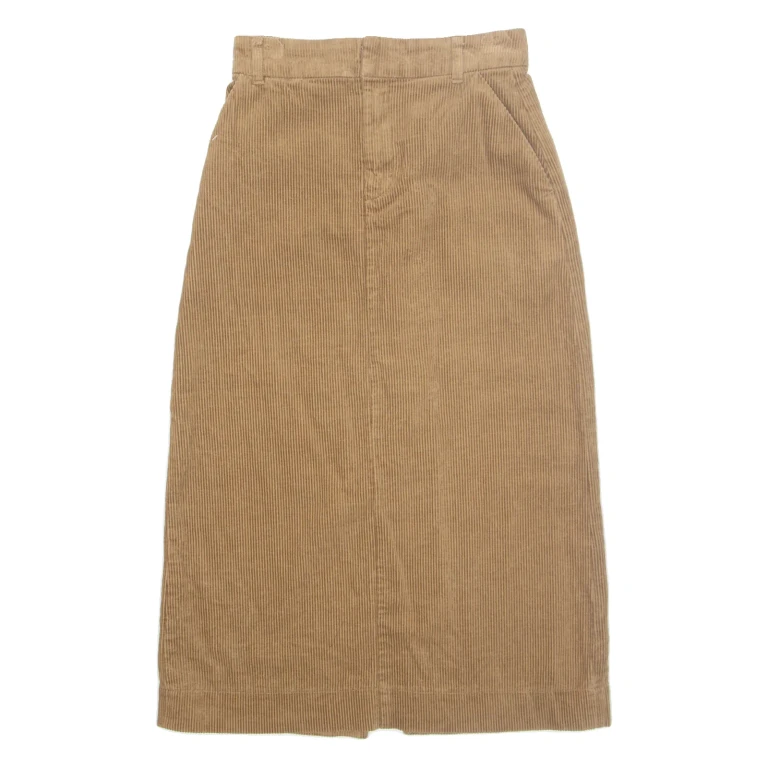 Womens Straight Skirt Brown Midi M